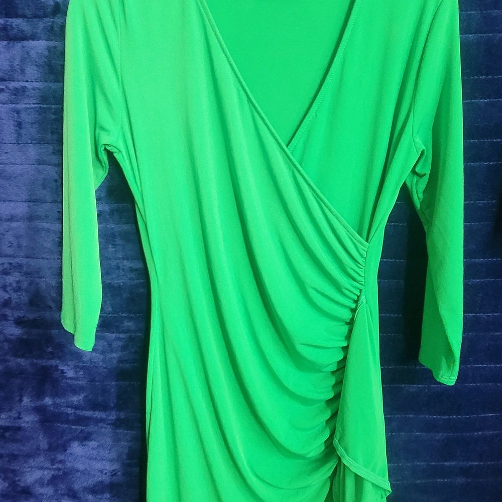 New York & Company Vibrant Green Midi Dress